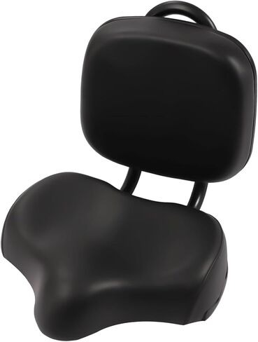 Wide Bike Seat with Backrest Bicycle Tricycle Saddle Seat with Back Support, Leather Saddle Pad for Tricycles, Bicycles, Exercise Bikes, Adjustable Height, Universal Fit for Women, Men in Kuwait
