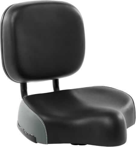 Wide Bike Seat with Backrest Bicycle Tricycle Saddle Seat with Back Support, Leather Saddle Pad for Tricycles, Bicycles, Exercise Bikes, Adjustable Height, Universal Fit for Women, Men in Kuwait