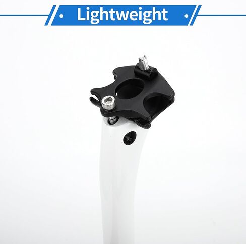 1 Pc Bike Seat Posts 27.2x350mm Bike Saddle Post Seat Tube Universal Lightweight Carbon Fiber White in Kuwait