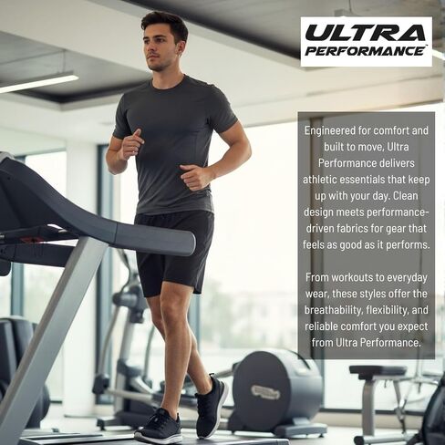 شورت الجري 2 PK للرجال من Ultra Performance مقاس 5 بوصات/7 بوصات/9 بوصات للرجال للتمرين الرياضي كاجوال 4 اتجاهات قابل للتمدد في صالة الألعاب الرياضية للرجال in Kuwait