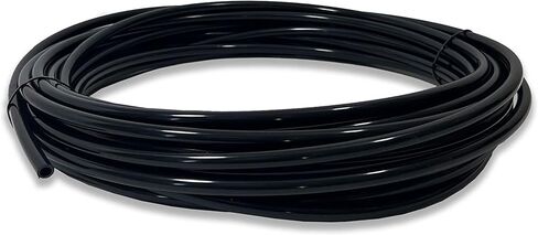 Neo-Pure - 1/2" OD x 3/8" ID LLDPE أنابيب البولي إيثيلين، لفة 50 قدم، أسود - خرطوم هوائي مرن معتمد من NSF 51 لخط الهواء والمياه والمشروبات ونقل السوائل in Kuwait