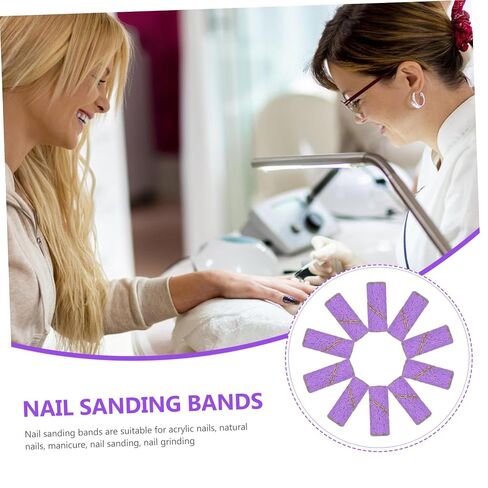 50pcs Nail Sanding Bands for Nail Drill Sanding for Manicure Portable and Lightweight and Gel Polish Removal in Kuwait
