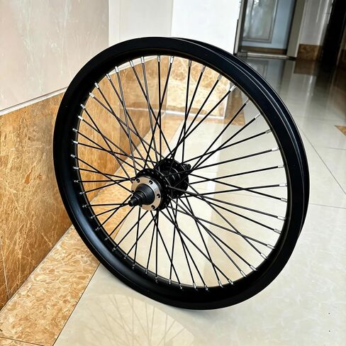 حافة عجلة الدراجة ذات حافة أمامية 12G Fit 20"X3.5" الحد الأقصى للإطارات، 48 المتحدث | عجلة دراجة من سبائك الألومنيوم باللون الأسود/الأرجواني in Kuwait