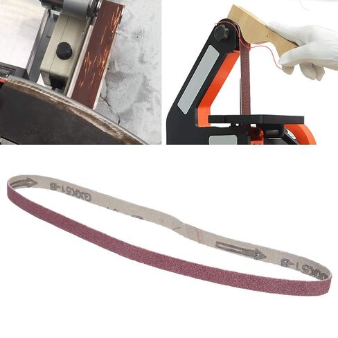 Sanding Belt Aluminium Oxide Sandpaper Sander Abrasive Band 533 x 9mm for Polishing Accessories (60#) Tools in Kuwait