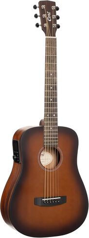 Cort EARTHGO-OPBB Earth Go HyVibe H2 Acoustic Electric Guitar Open Pore Brown Burst w/Bag in Kuwait