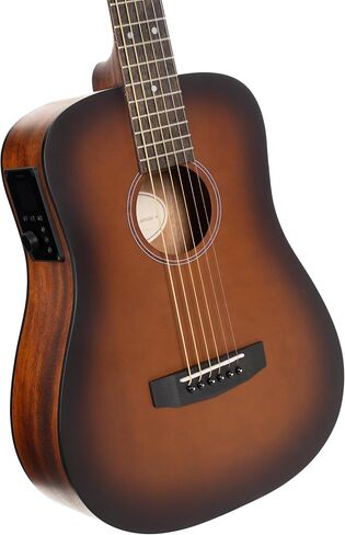 Cort EARTHGO-OPBB Earth Go HyVibe H2 Acoustic Electric Guitar Open Pore Brown Burst w/Bag in Kuwait