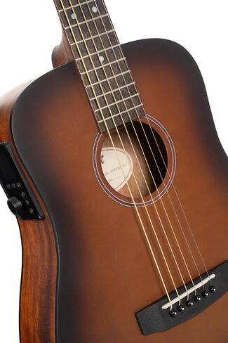 Cort EARTHGO-OPBB Earth Go HyVibe H2 Acoustic Electric Guitar Open Pore Brown Burst w/Bag in Kuwait