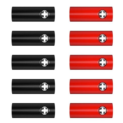10pcs 4mm Banana Plug Female Banana Socket Test Plug Terminal Electrical Connector 10050(5 red 5 Black) in Kuwait