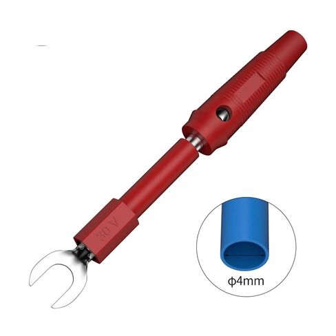 10PCS 6MM Insulated Fork Spade U-Type Wire Connector Electrical Crimp Terminal Copper Banana Socket 4mm J.20016(5 Colors x 2) in Kuwait
