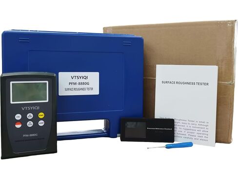 Surface Roughness Tester Meter Gauge Surftest Profilometer Profile Gauge Instruments with Test Range Ra 0.05~10.00µm Rz 0.1~50.0µm Accuracy <15% LCD Display in Kuwait
