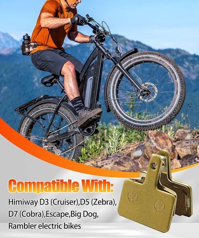 4 Pairs E-Bike Brake Pads Fits for Himiway D3 Cruiser,D5 Zebra,D7 Cobra,Escape,Big Dog,Rambler in Kuwait