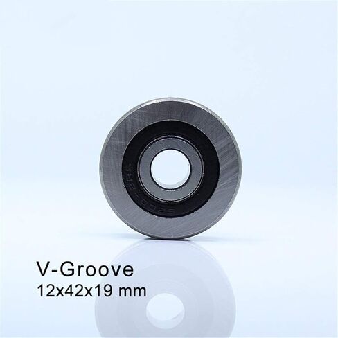 Roller Bearings V124219 V Groove Sealed Ball Bearing 12x42x19mm Pulley Wheel V4/4 5/4 6/4 7/4 8/4 Guide Track Rlooer(124219V4 4 2PCS) in Kuwait