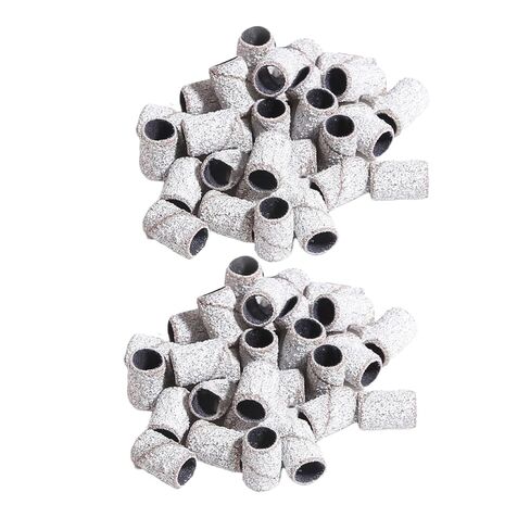100pcs Nail Sanding Bands Sanding Caps for Nail Art Gel Polish Remover Professional Manicure Sleeves in Kuwait