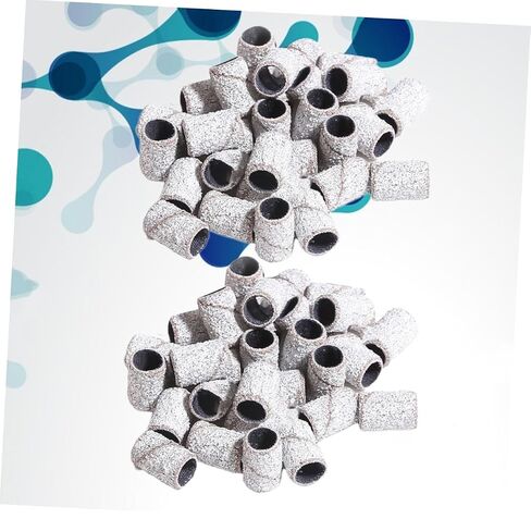 100pcs Nail Sanding Bands Sanding Caps for Nail Art Gel Polish Remover Professional Manicure Sleeves in Kuwait