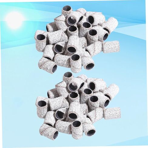 100pcs Nail Sanding Bands Sanding Caps for Nail Art Gel Polish Remover Professional Manicure Sleeves in Kuwait