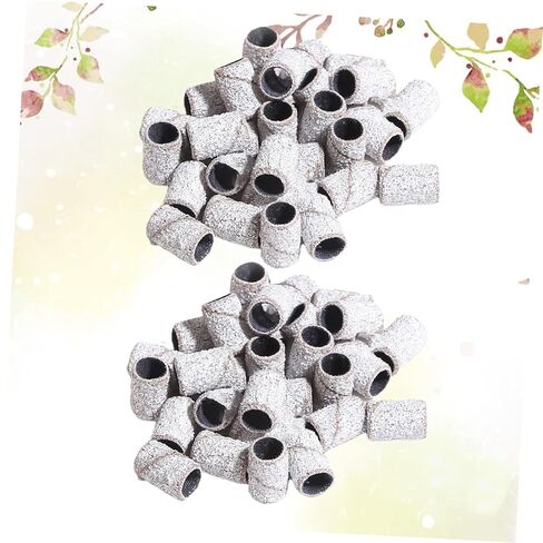 100pcs Nail Sanding Bands Sanding Caps for Nail Art Gel Polish Remover Professional Manicure Sleeves in Kuwait