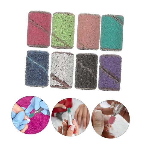 100pcs Professional Nail Drill Bits Sand Ring Mandrel Bit for Nails Sanding Bands for Art Fine Sanding Bands Kit for Techs Portable Supplies in Kuwait