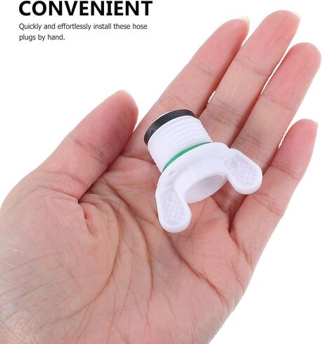PartyKindom Hose for Home Use Low Office and Temperature Resistance 50pcs White Plastic Thread End Plugs Plug 1/2 Thread Multi-use Pipe Caps with High Flexibility in Kuwait