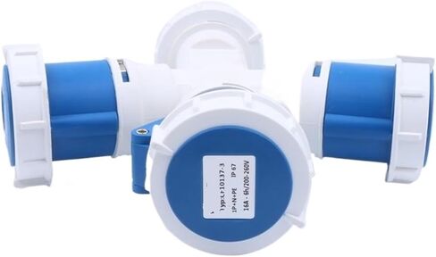 16A Waterproof Industrial Conversion Socket 220V Three Hole Multi Head Output 1 Drag 3 Connector in Kuwait