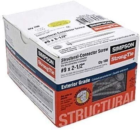 Simpson Strong-Tie Connector Screw 2-1/2" L 9 Ga Galvanized in Kuwait