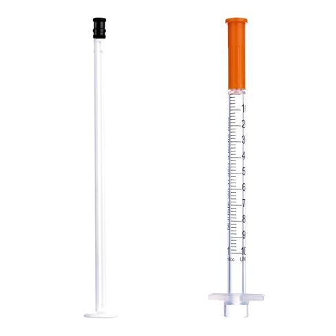حقنة U-100 1 مل/سم مكعب، 27 مقياس 1/4 بوصة (6 مم)، غطاء برتقالي، مغلفة بشكل فردي للاستعمال مرة واحدة، عبوة من 20 قطعة in Kuwait