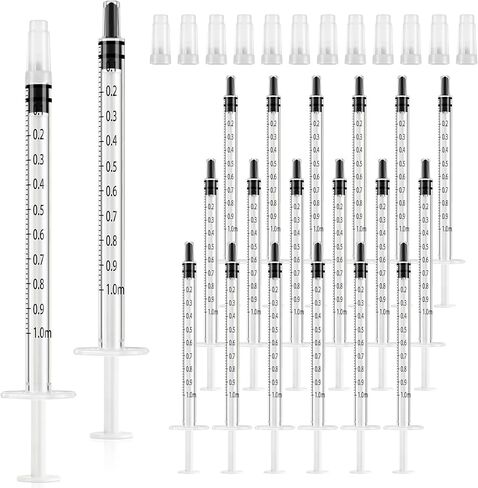 100 Pack 1ml Lab Measuring Tool, Individually Packaged | for Scientific Research, Infants, Pets, Colostrum Collector and Liquid Measuring in Kuwait