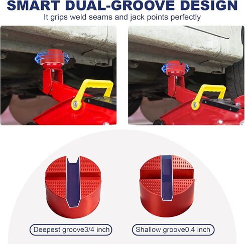 1 قطعة وسادة مقبس لحام قرصة، عمقان X-Grooves محول وسادة مقبس أرضية عالمية، مطاط سميك ومقبض يوفر وسادة ودعم، واقي حاجز الإطار، 3.2 × 3.2 × 1.9 بوصة in Kuwait