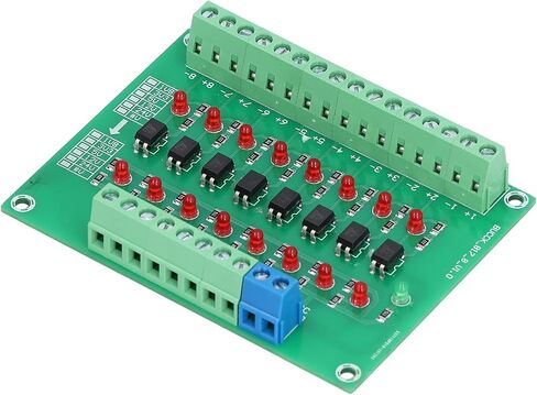 Pssopp Relay Module Isolator 8 Channel Optical Isolation Module, 24V to 5V Optocoupler Board for Signal Isolation 20KHZ Limit Switching Frequency with Common Anode Signal Input for in Kuwait
