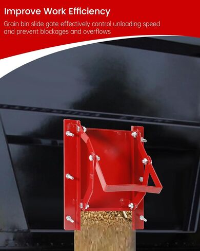 Sliding Grain Gate-9"x9", Heavy Duty Steel Grain Bin Slide Gate is Suitable for Grain Silos, Feed Bins, Truck Bin Unloading, Red Grain Feed Bin Slide Door in Kuwait