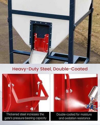 Sliding Grain Gate-9"x9", Heavy Duty Steel Grain Bin Slide Gate is Suitable for Grain Silos, Feed Bins, Truck Bin Unloading, Red Grain Feed Bin Slide Door in Kuwait
