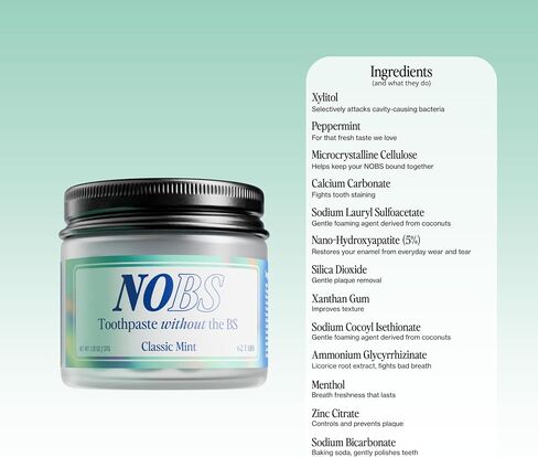 أقراص معجون الأسنان NOBS (بدون أشياء سيئة) (شهر واحد) وحزمة NOBS Jr - نانو هيدروكسيباتيت، خالية من الفلورايد، صديقة للبيئة والسفر - إعادة المعادن مع NHA in Kuwait