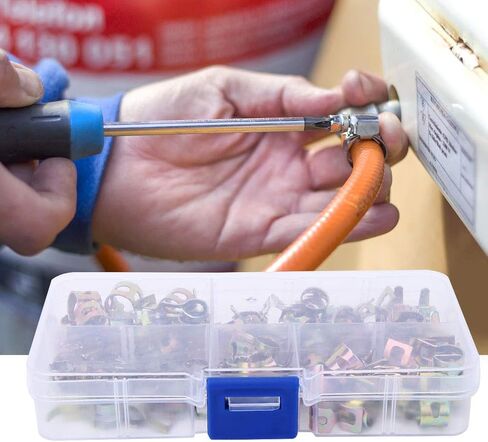 AYNEFY 75PCS Hose Clamp Other Fasteners Fasteners Assortment Kit with Zinc Plated Material for Fixing Filter Buckets Glass Acrylic Outlet Pipes and Hoses 75PCS Hose Clamp Spring in Kuwait