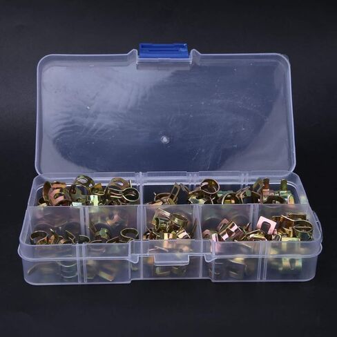 AYNEFY 75PCS Hose Clamp Other Fasteners Fasteners Assortment Kit with Zinc Plated Material for Fixing Filter Buckets Glass Acrylic Outlet Pipes and Hoses 75PCS Hose Clamp Spring in Kuwait