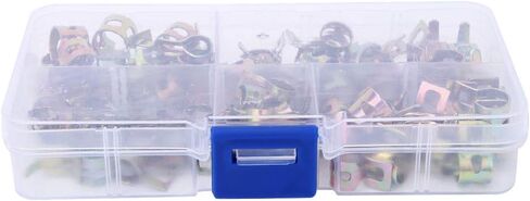 AYNEFY 75PCS Hose Clamp Other Fasteners Fasteners Assortment Kit with Zinc Plated Material for Fixing Filter Buckets Glass Acrylic Outlet Pipes and Hoses 75PCS Hose Clamp Spring in Kuwait