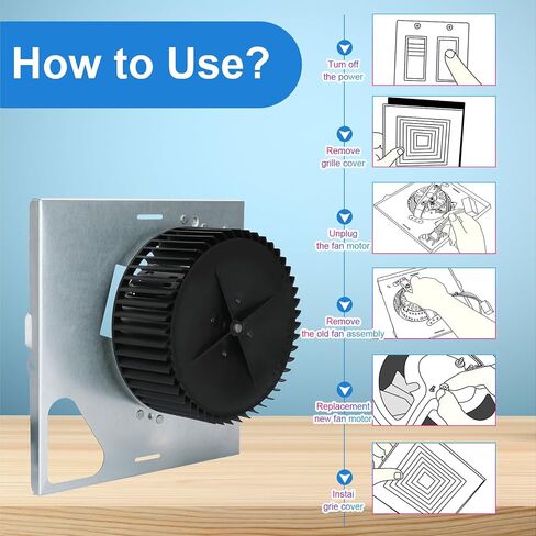 Upgrade Your Bathroom Fan with The 97015159 S97015159 Motor Assembly Replacement - Quiet, High-Performance Motor - Compatible with Models 676 684NT-A 683-C 684-D/2684F-A 80RDF 80RDB DX90 in Kuwait