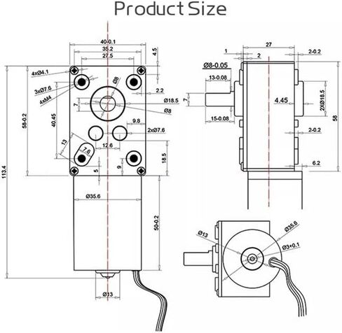 24V Single 16RPM 5840-3650 Brushless Reduction Worm Gear Electronic Starter High Torque Forward and Reverse Adjustable in Kuwait