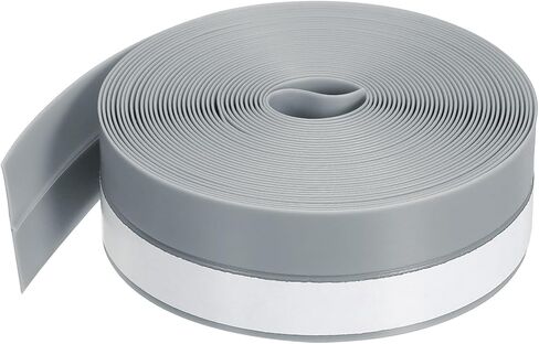 Silicone Seal Strip, 16.5FT Self Adhesive Door Draft Stopper 25MM Silicone Soundproof Gap Replacement Strip Roll for Window, Door, Grey in Kuwait