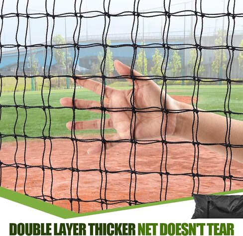 Seenelling Standard C Shaped Pitching Screen Softball Baseball Pitcher Pitching Machine Protector with Frame Cover Carry Bag, 7'H x 5'W 45 Ply Netting with 3'' x 18'' Cutout 1.5'' Diameter Frame in Kuwait