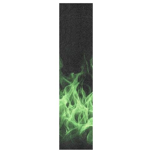 لوح التزلج شريط لحام ورقة 33.1x9.1 بوصة Longboard شريط لحام Griptape لوح التزلج سكوتر الصنفرة Griptape الأخضر النار لهب in Kuwait