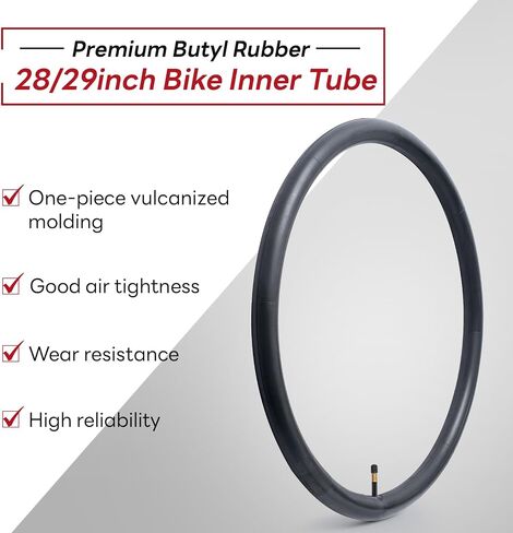 أنبوب دراجة 28/29x2.125/2.20/2.25/2.30/2.35/2.40 AV48mm، أنبوب دراجة بديل 28/29 بوصة (مفرد)، موثوق 28/29 × 2.125-2.4 صمام شريدر للدراجة الداخلية لسيناريوهات ركوب الدراجات في المدينة/الطرق/الجبل in Kuwait