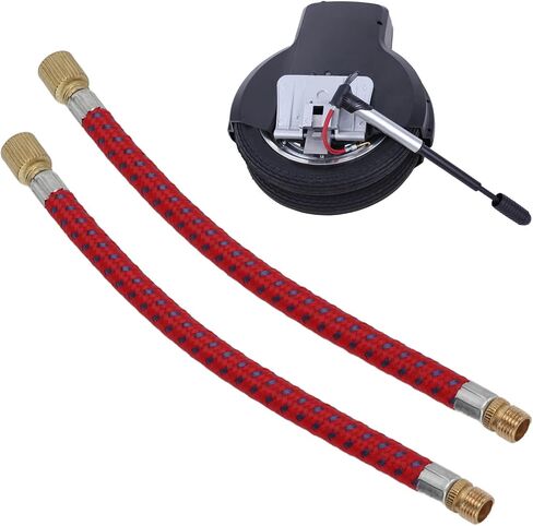 Bike Pump Extension Hose Durable Double Valve Design Universal Compatibility for Road and Mountain Bikes Nylon Copper Materials 16.6cm Length 2 Pack in Kuwait
