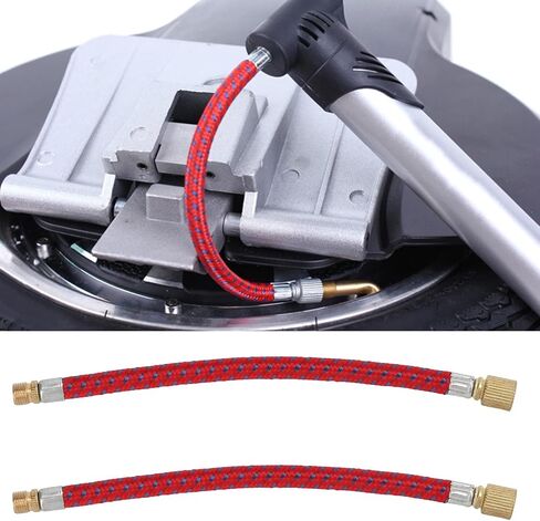 Bike Pump Extension Hose Durable Double Valve Design Universal Compatibility for Road and Mountain Bikes Nylon Copper Materials 16.6cm Length 2 Pack in Kuwait
