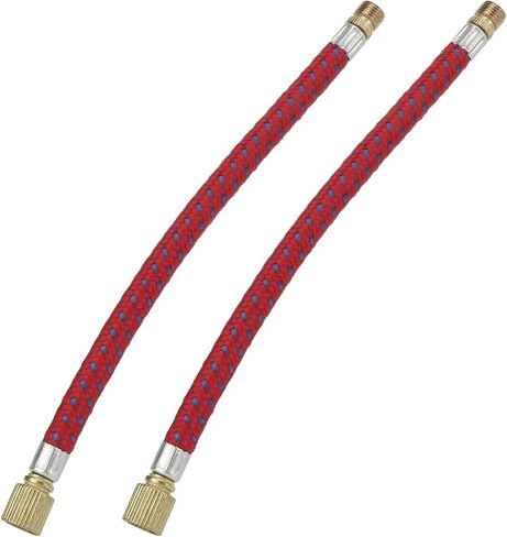 Bike Pump Extension Hose Durable Double Valve Design Universal Compatibility for Road and Mountain Bikes Nylon Copper Materials 16.6cm Length 2 Pack in Kuwait