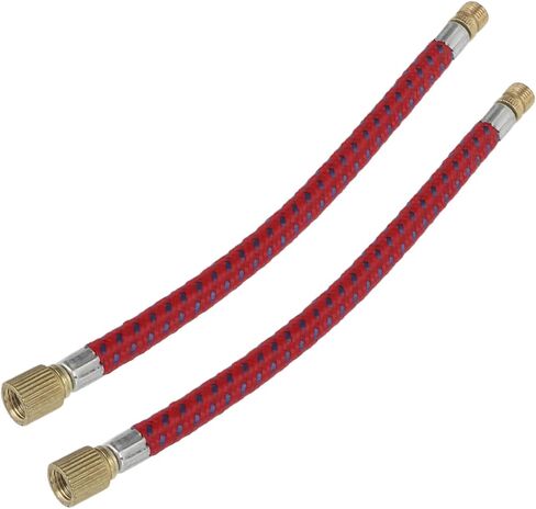 Bike Pump Extension Hose Durable Double Valve Design Universal Compatibility for Road and Mountain Bikes Nylon Copper Materials 16.6cm Length 2 Pack in Kuwait