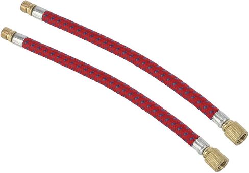 Bike Pump Extension Hose Durable Double Valve Design Universal Compatibility for Road and Mountain Bikes Nylon Copper Materials 16.6cm Length 2 Pack in Kuwait