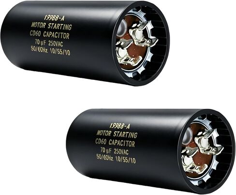 2-حزمة 19988-A مكثف بدء تشغيل باب المرآب متوافق مع فتاحات Genie 1/2 HP، 70 MFD 220VAC 60 هرتز، استبدال مكثف بدء تشغيل المحرك، يستبدل 19988 وX-19988-A in Kuwait