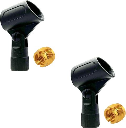 5 Core Pencil Microphone Clip Holder Black Angle Adjustable Slim Condenser Mic Adapter + Universal 5/8" Male to 3/8" Female Adapter 4Pcs MC 08 4PCS in Saudi Arabia