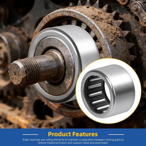 Glarks 32pcs 3/4/6/7/8/9/10/12mm Needle Roller Bearings Kit, Track Roller Bearings Open End, Drawn Cup Needle Roller Bearing, Drawn Cup Roller Open End for Automotive, Machinery, Gearbox Use in Kuwait