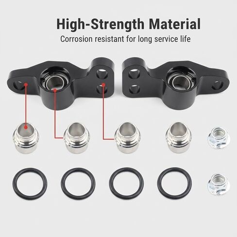 Spherical Compliance Bushing Kit Fit for 1996-2000 Honda Civic, 6061 Aluminum Housings, Improves Steering and Braking Response in Kuwait