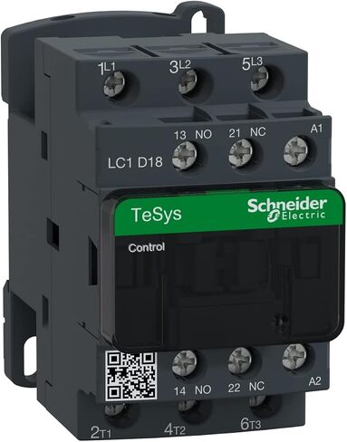 شنايدر إلكتريك، موصل TeSys D - 3P(3 NO) - ملف AC-3-440 V 18 A - 230 V AC، LC1D18P7 in Kuwait